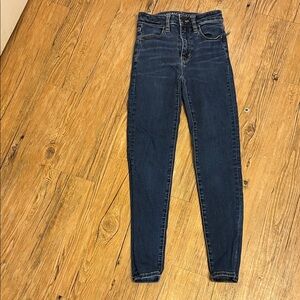 American Eagle Outfitters Dark Blue High Rise Jeans